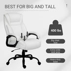 Vinsetto Big and Tall Executive Office Chair 400lbs Computer Desk Chair with High Back PU Leather Ergonomic Upholstery