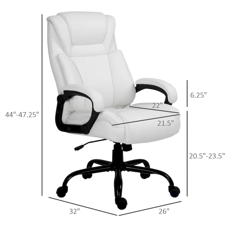 Vinsetto Big and Tall Executive Office Chair 400lbs Computer Desk Chair with High Back PU Leather Ergonomic Upholstery