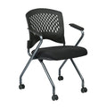 Deluxe Folding Chair with Ventilated Plastic Wrap Around Back 2-Pack