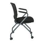 Deluxe Folding Chair with Ventilated Plastic Wrap Around Back 2-Pack