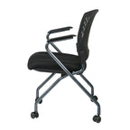 Deluxe Folding Chair with Ventilated Plastic Wrap Around Back 2-Pack
