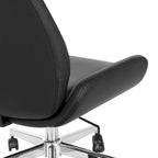 Office Chair with Faux Leather and Chrome Finish Base