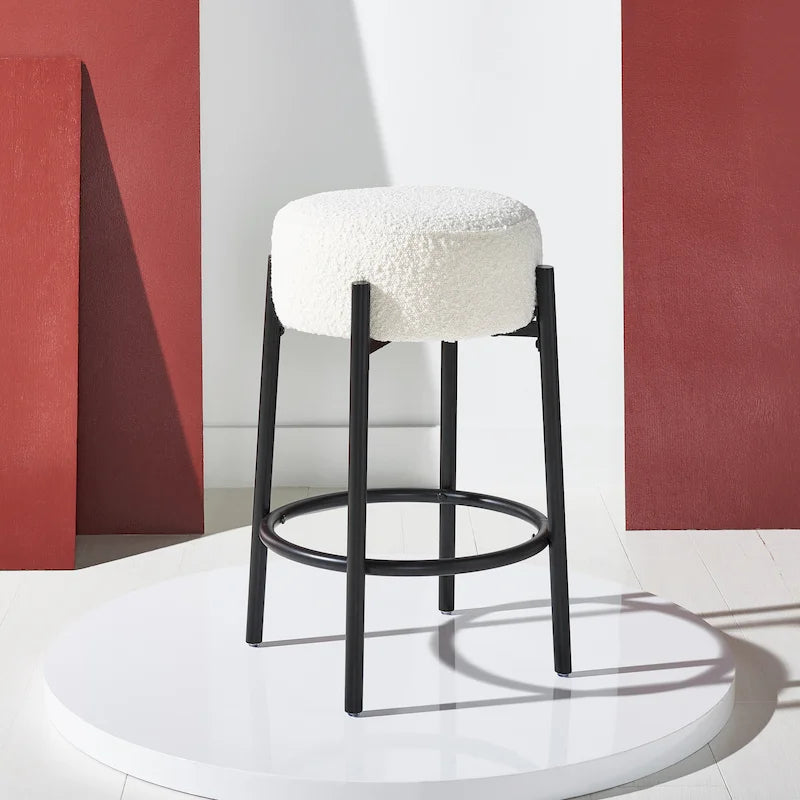 SAFAVIEH Couture Dikkie Metal Leg 26-inch Counter Stool - 15 In. W x 15 In. D x 26 In. H - 15Wx15Dx26H