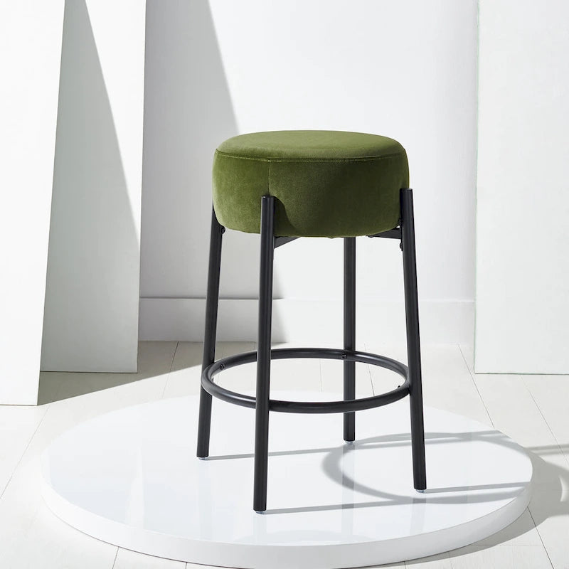 SAFAVIEH Couture Dikkie Metal Leg 26-inch Counter Stool - 15 In. W x 15 In. D x 26 In. H - 15Wx15Dx26H