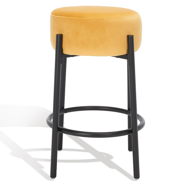 SAFAVIEH Couture Dikkie Metal Leg 26-inch Counter Stool - 15 In. W x 15 In. D x 26 In. H - 15Wx15Dx26H