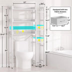 Over The Toilet Storage Cabinet - 9.4D x 31.1W x 63.4H