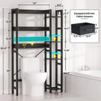 Over The Toilet Storage Cabinet - 9.4D x 31.1W x 63.4H