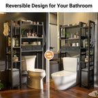 Over The Toilet Storage Cabinet - 9.4D x 31.1W x 63.4H