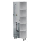 Los Angeles Mirror Linen Cabinet with 5 Open Shelves