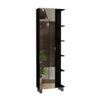 Los Angeles Mirror Linen Cabinet with 5 Open Shelves