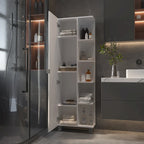 Los Angeles Mirror Linen Cabinet with 5 Open Shelves