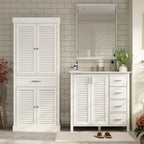 Timechee 30Bathroom Cabinet Storage Cabinet Doors Wooden Floor Cabinet