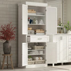 Timechee 30Bathroom Cabinet Storage Cabinet Doors Wooden Floor Cabinet