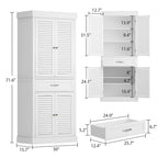 Timechee 30Bathroom Cabinet Storage Cabinet Doors Wooden Floor Cabinet