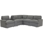 104 Power Recliner Corner Sofa Home Theater Reclining Sofa Sectional Couches with Storage Box, Cup Holders, USB Ports and Powe