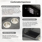 104 Power Recliner Corner Sofa Home Theater Reclining Sofa Sectional Couches with Storage Box, Cup Holders, USB Ports and Powe