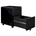 3-drawer Steel Filing Cabinets with Lock Mobile Under Desk Fully Assembled Cabinet