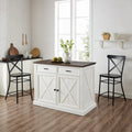  Clifton Kitchen Island W/Camille Stools - 50d x 47.75w x 36.25h