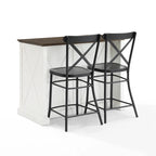 Clifton Kitchen Island W/Camille Stools - 50d x 47.75w x 36.25h