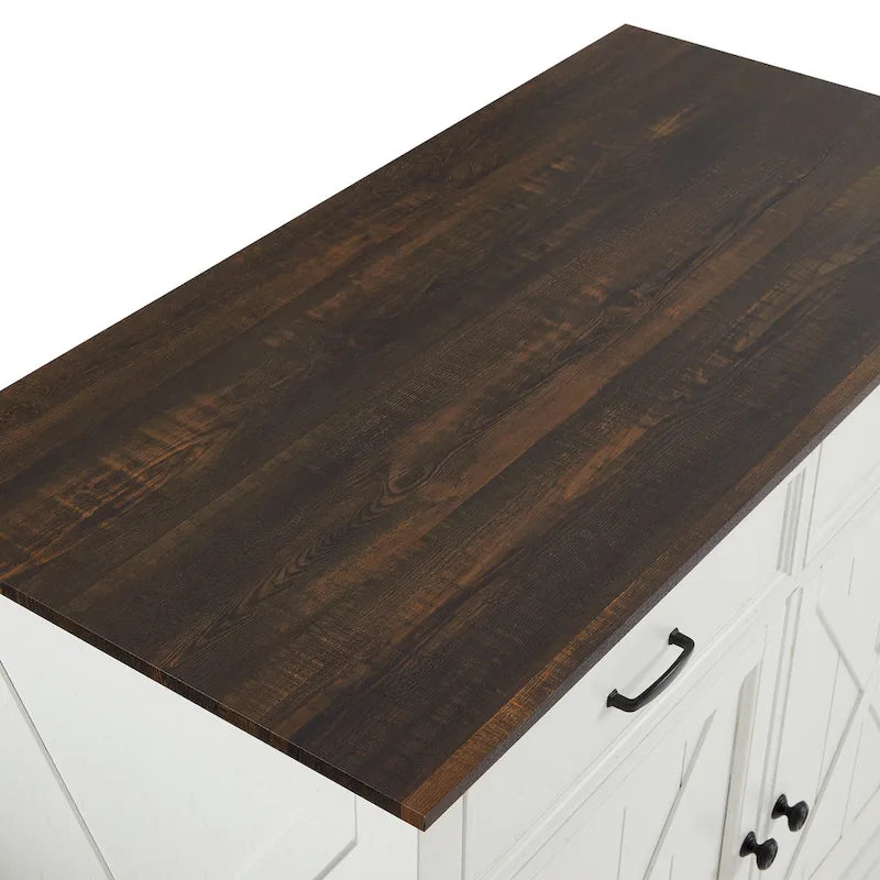 Clifton Kitchen Island W/Camille Stools - 50d x 47.75w x 36.25h