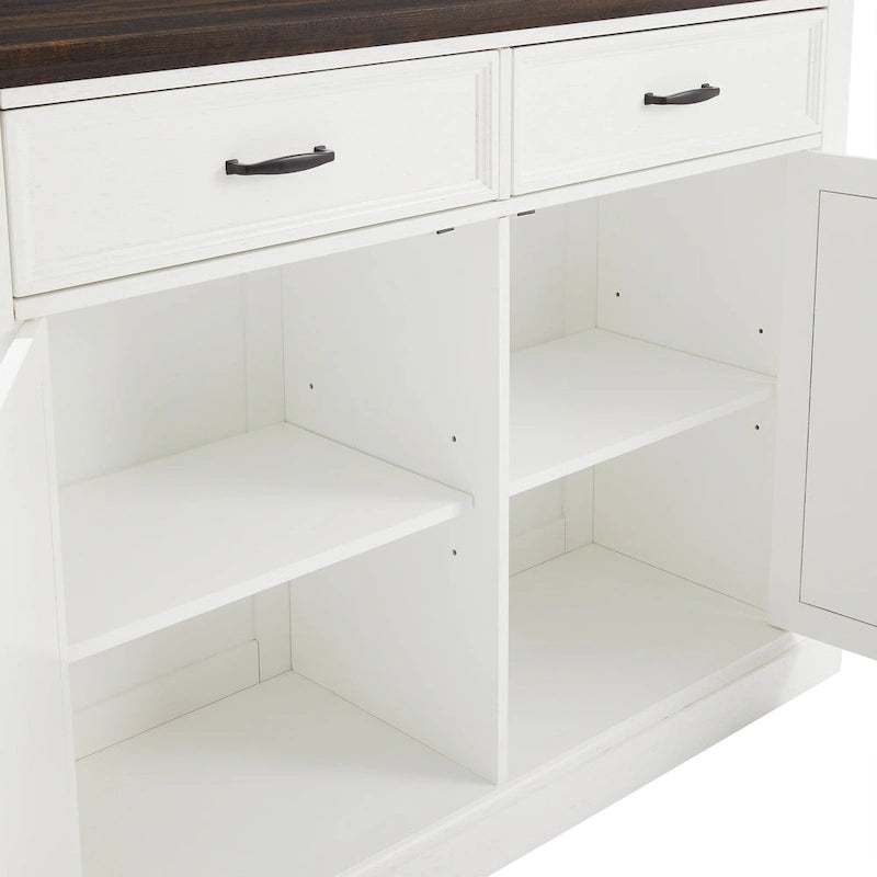 Clifton Kitchen Island W/Camille Stools - 50d x 47.75w x 36.25h