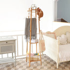 Solid Wood 8 Hook Freestanding Coat Rack Storage - 67h x 16l x 16l