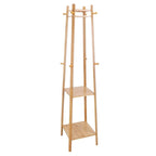 Solid Wood 8 Hook Freestanding Coat Rack Storage - 67h x 16l x 16l