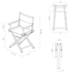 18 Director's Chair White Frame-Calypso Fruit - 21.75W x 17D x 33.75H