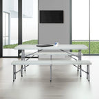 3 Piece Folding Table and Bench Set