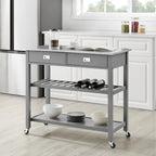  Chloe Stainless Steel Top Kitchen Island/Cart - 37H x 42W x 20D