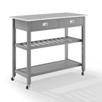 Chloe Stainless Steel Top Kitchen Island/Cart - 37H x 42W x 20D