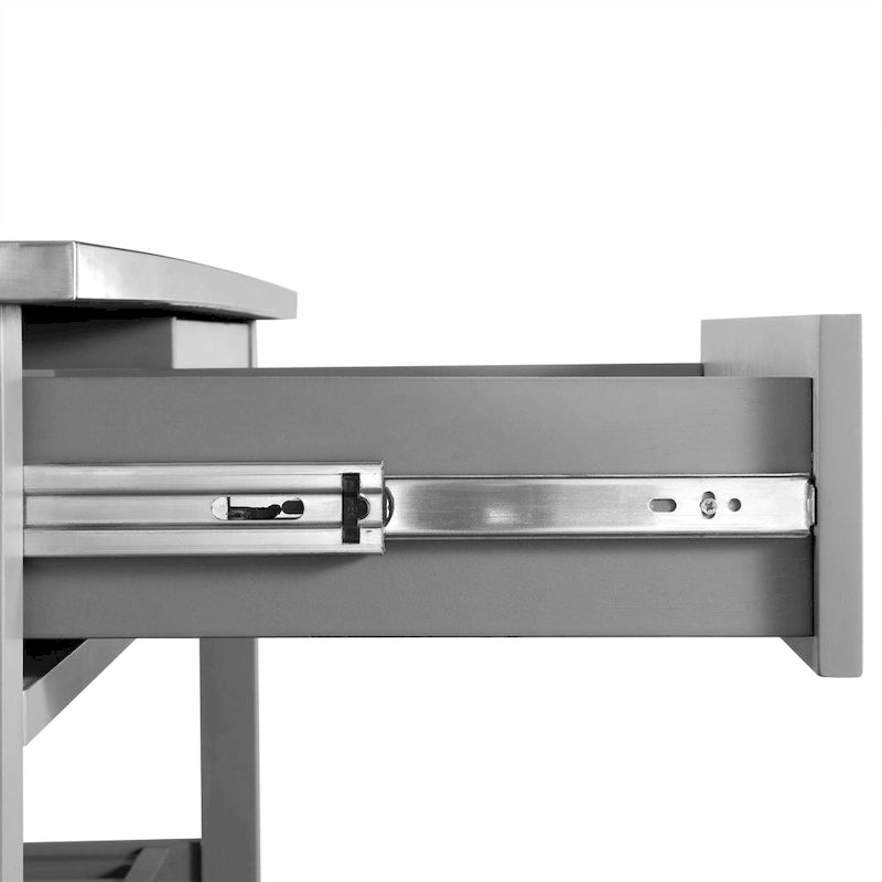 Chloe Stainless Steel Top Kitchen Island/Cart - 37H x 42W x 20D