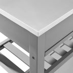 Chloe Stainless Steel Top Kitchen Island/Cart - 37H x 42W x 20D