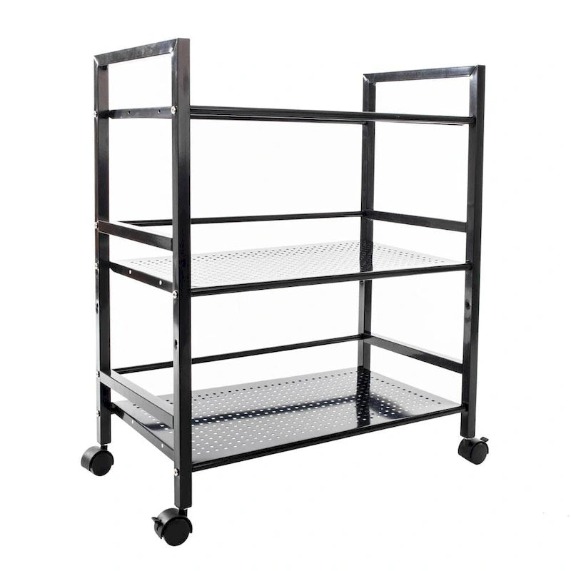 3-tier Rolling Black Utility Cart