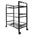 3-tier Rolling Black Utility Cart