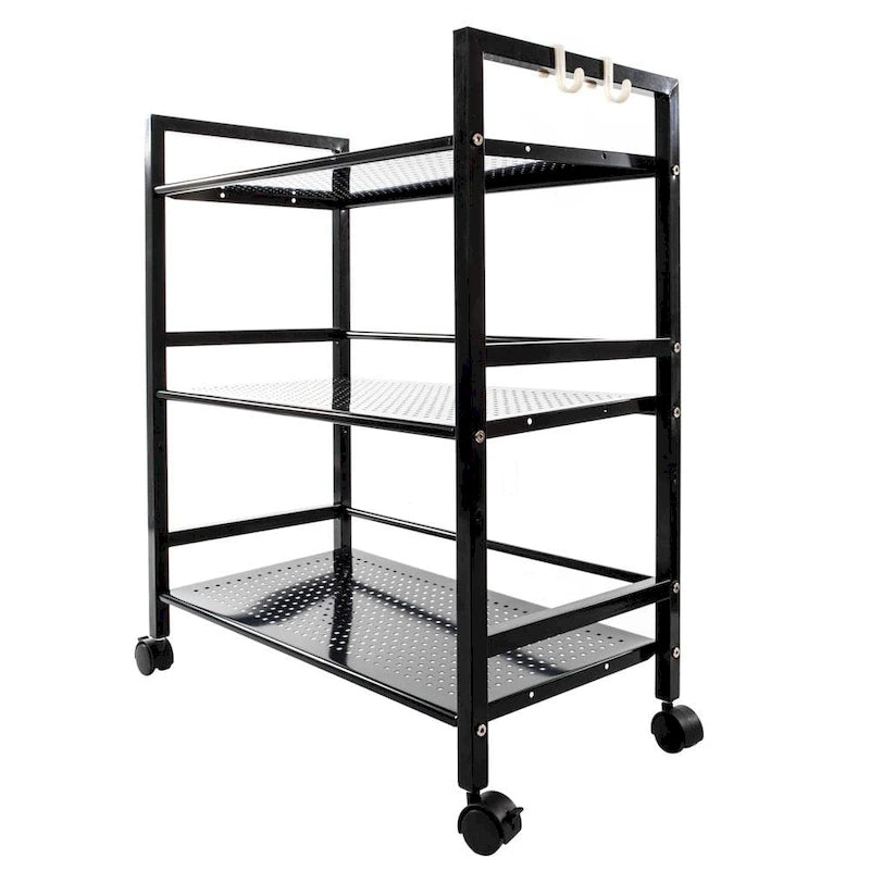 3-tier Rolling Black Utility Cart
