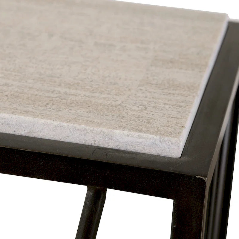 Uttermost Reed Travertine Console Table