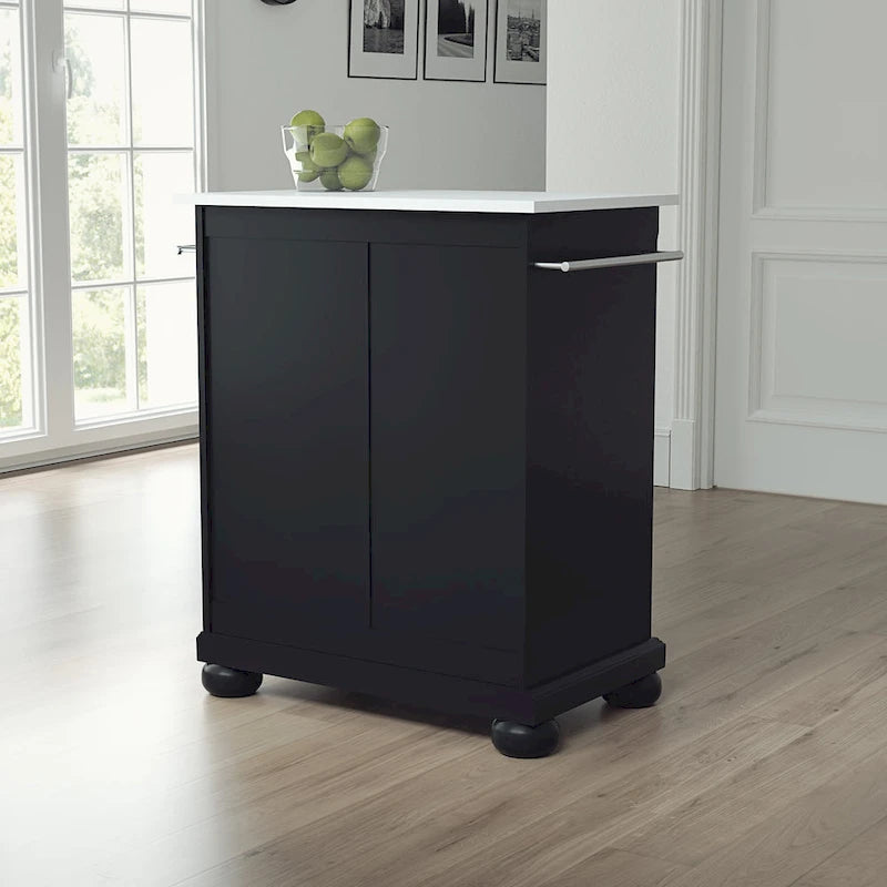 Alexandria Granite Top Portable Kitchen Island/Cart - 31W x 18D x 35.5H