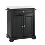 Alexandria Granite Top Portable Kitchen Island/Cart - 31W x 18D x 35.5H