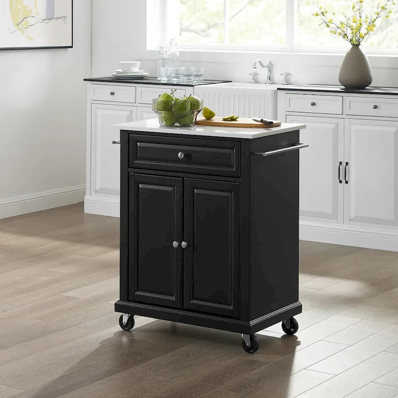  Portable Granite Top Kitchen Cart - 31W x 18D x 35.5H