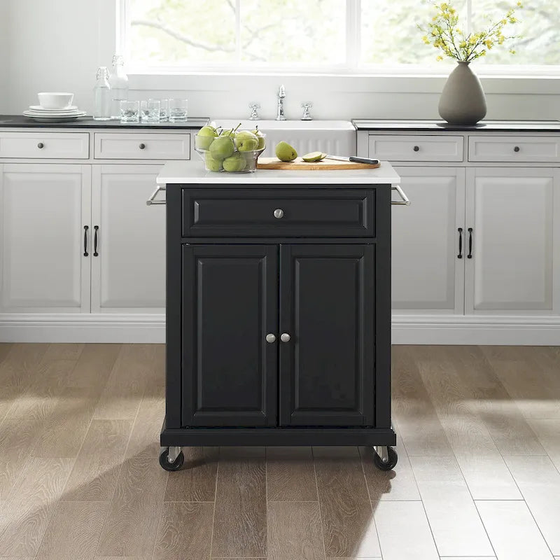 Portable Granite Top Kitchen Cart - 31W x 18D x 35.5H