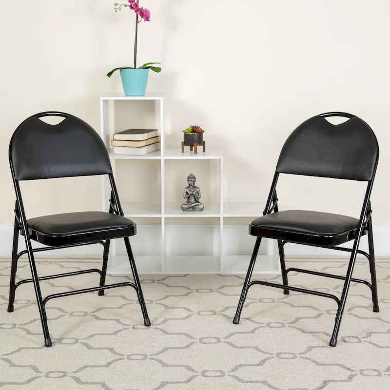 2 Pack Extra Large Ultra-Premium Triple Braced Folding Chair