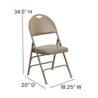 2 Pack Extra Large Ultra-Premium Triple Braced Folding Chair