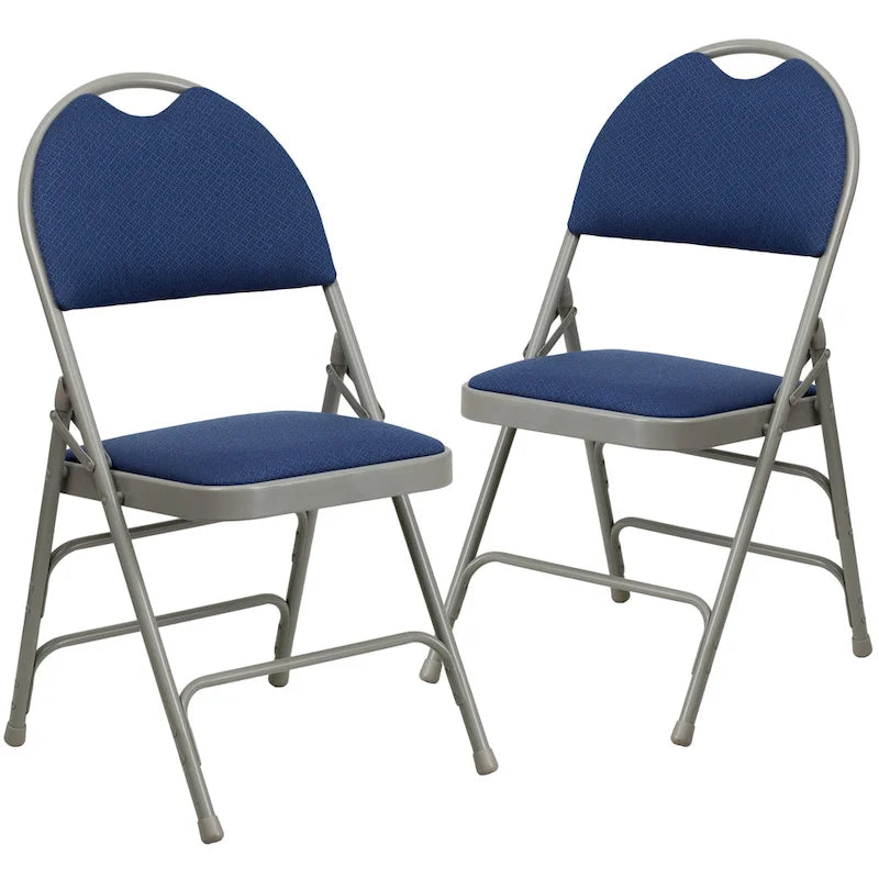 2 Pack Extra Large Ultra-Premium Triple Braced Folding Chair