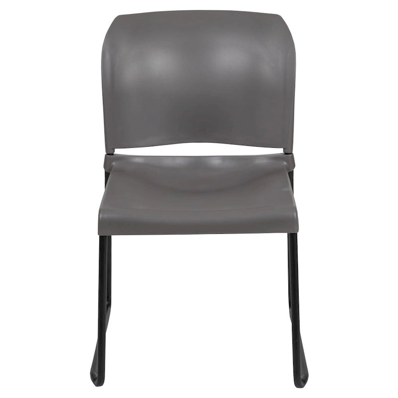 880 lb. Capacity Full Back Contoured Stack Chair with Powder Coated Sled Base