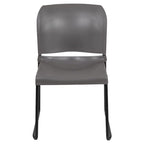 880 lb. Capacity Full Back Contoured Stack Chair with Powder Coated Sled Base