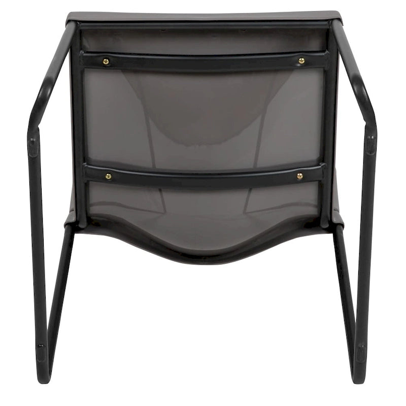 880 lb. Capacity Full Back Contoured Stack Chair with Powder Coated Sled Base