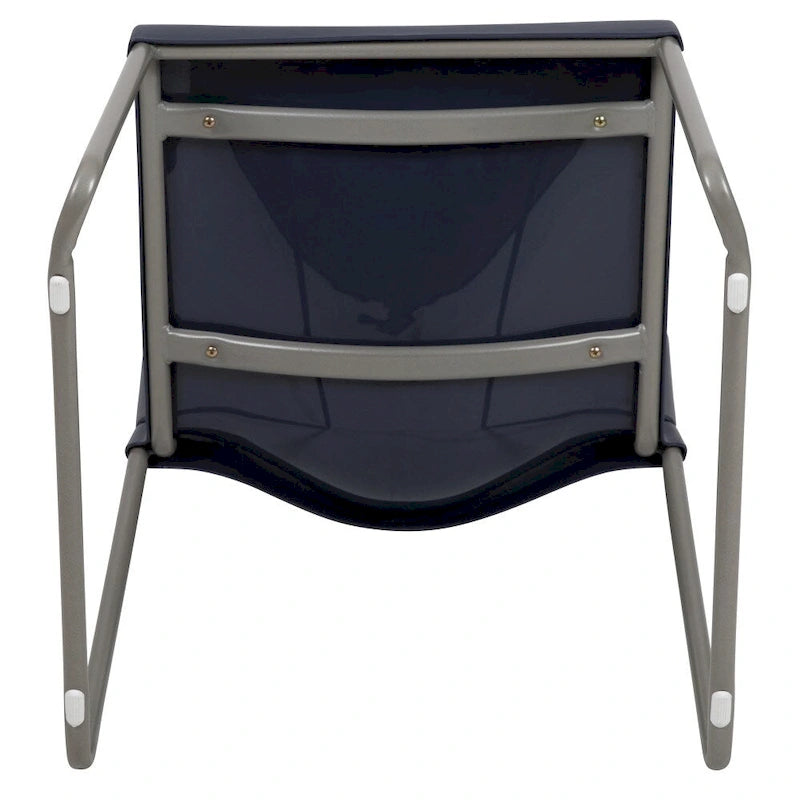 880 lb. Capacity Full Back Contoured Stack Chair with Powder Coated Sled Base
