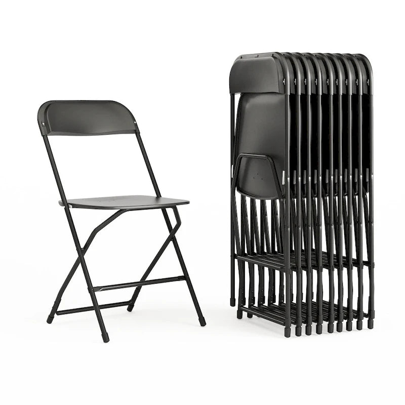 Plastic Folding Chair - 10 Pack 650LB Weight Capacity - Event Chair