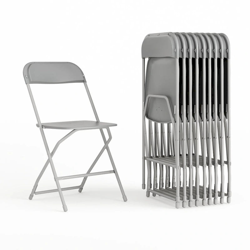 Plastic Folding Chair - 10 Pack 650LB Weight Capacity - Event Chair